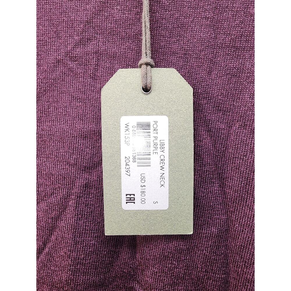 All Saints Sweater Womens Large Libby Crew Neck 100% Merino Wool Purple High Low - Picture 10 of 12